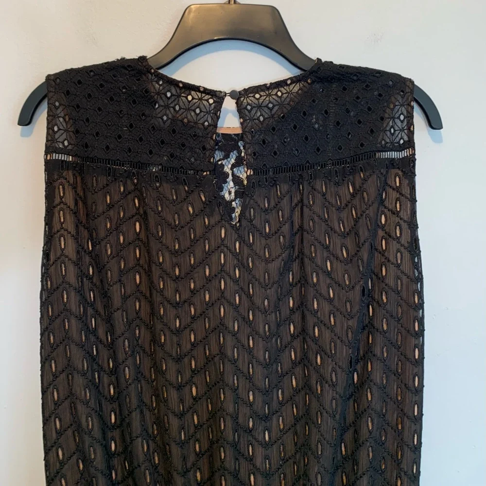 Sundance On The Sea Black Eyelet Lace Cocktail Dress - Picture 9 of 12